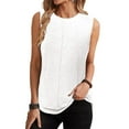 thumbnail image 5 of Sherrylily Women Tank Tops Crew Neck Sleeveless Casual Loose Fit Tee Shirts S-2XL, 5 of 7