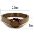 thumbnail image 2 of TK2594 - IP Coffee light Stainless Steel Ring with AAA Grade CZ in Light Coffee, 2 of 4
