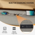 thumbnail image 4 of Merluxy Full Bed Frame,Smart Adjustable Bed Base,Charging Station,Storage Wingback Headboard,Corduroy Light Grey, 4 of 8