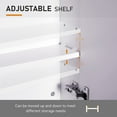 thumbnail image 4 of HOMCOM Wall Mount Medicine Cabinet with Mirror Adjustable Shelf 2 Doors, 4 of 9