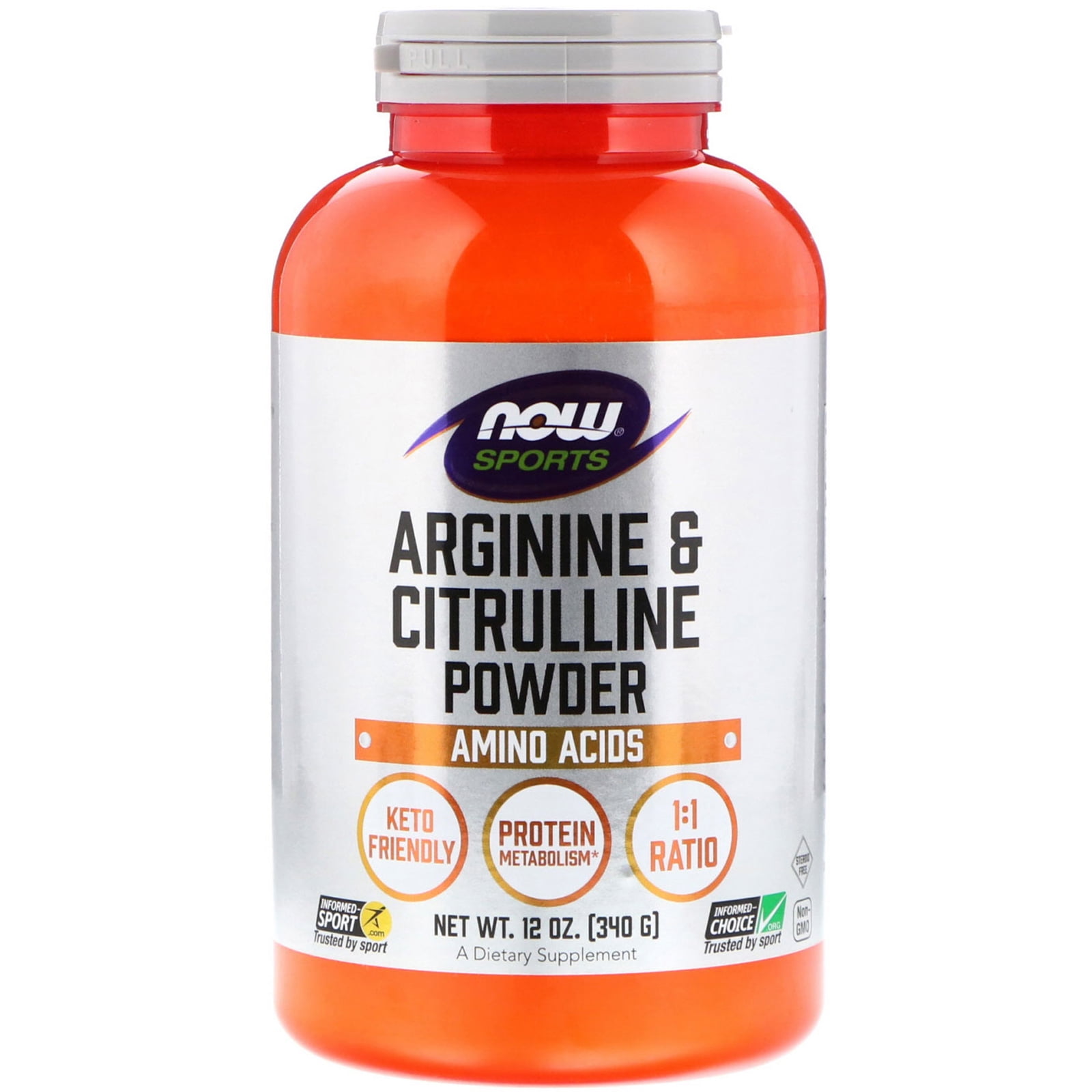 Now Foods Sports, Arginine & Citrulline Powder, 12 oz (340 g) Walmart