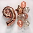 thumbnail image 2 of 40 Inch 9 Balloon Number Foil Helium 9th Birthday Decorations Party Wedding Bachelorette Birthday Bridal Shower Graduation Anniversary Celebration Decoration can fly with helium (Rose Gold 9), 2 of 14