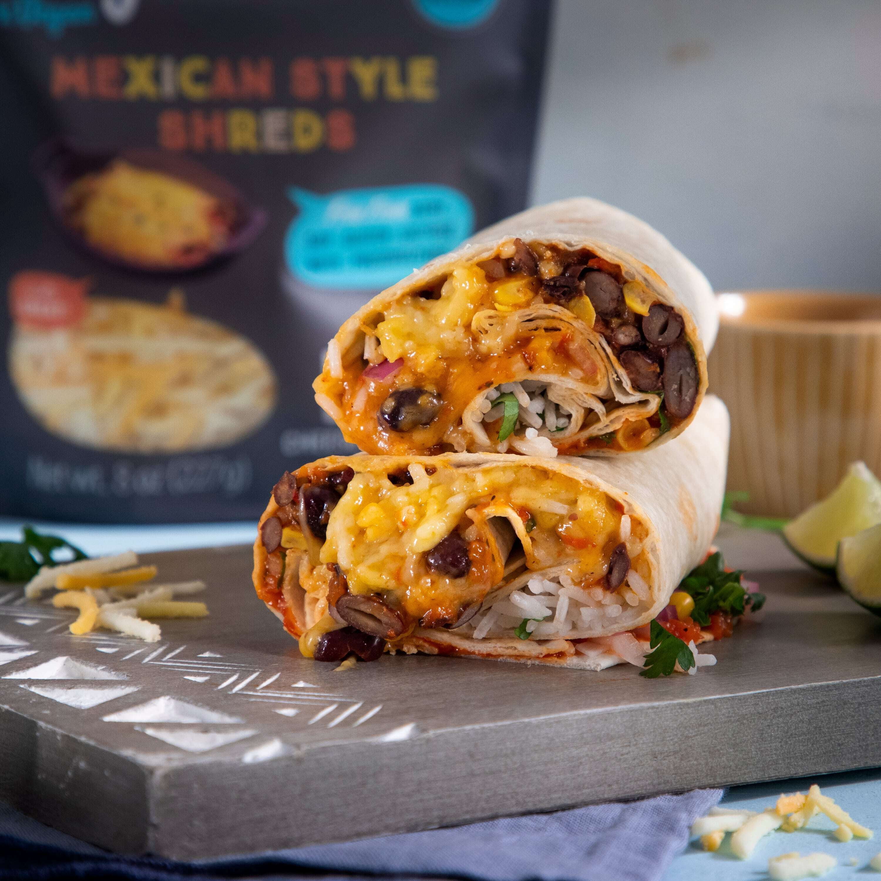 Violife Just like Mexican Style Shreds Shredded Cheese, Dairy Free Vegan, 8 oz Plastic Pack