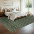 thumbnail image 2 of Garvee 9'x12' Modern Stripe Area Rug, Washable Neutral Printed Carpet with Non Slip Rubber Backing, Stain Resistant Accent Floor Carpet for Living Room, Bedroom, Home Office, Green, 2 of 9