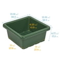 thumbnail image 2 of ECR4Kids Stackable Square Bins with Non-Snap Lids, Multipurpose Organization, Hunter Green, 4-Pack, 2 of 9