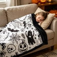 thumbnail image 4 of Halloween DIY Coloring Blanket, Soft Sherpa Throw for Adults, Reusable Doodle Art Blanket, Cozy Creative Home Activity Without Markers (Color#1) 33x27x6cm, 4 of 5