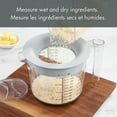 thumbnail image 4 of Mainstays 8-Cup Large Clear Plastic Measuring Cup with 3-Position Lid and Easy-Read Measurements, Grey, 4 of 10