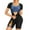 Blue, variant on "Women's Athletic Sweat Wicking Bodysuit High Waisted Compression Gym Wear For Fitness Enthusiasts" Womens New Years Eve Outfits Women plus Size Women's Pocket Front Corduroy Cropped Pants Overalls