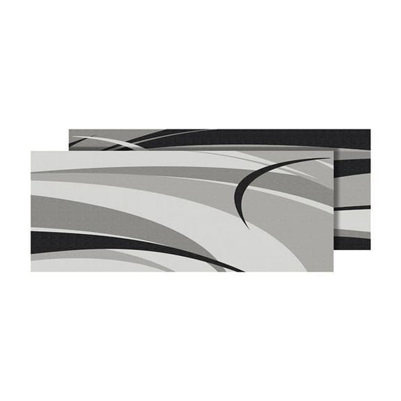 Faulkner 53020S 8 x 20 in. Graphic Mat, Black & Grey