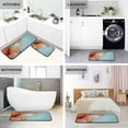 thumbnail image 4 of SKYSONIC Holiday Beach Starfish Seashells Kitchen Mats and Rugs Old Blue Wooden Board Floor Runner Area Rug Washable Carpet Perfect for Living Room Bedroom Entryway,19.7"x27.6"+19.7"x47.2", 4 of 7