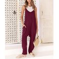 thumbnail image 2 of Jumpsuits for Women Casual Summer Overalls Sleeveless Spaghetti Strap Romper Jumpers Trendy Beach Vacation Outfits, 2 of 4
