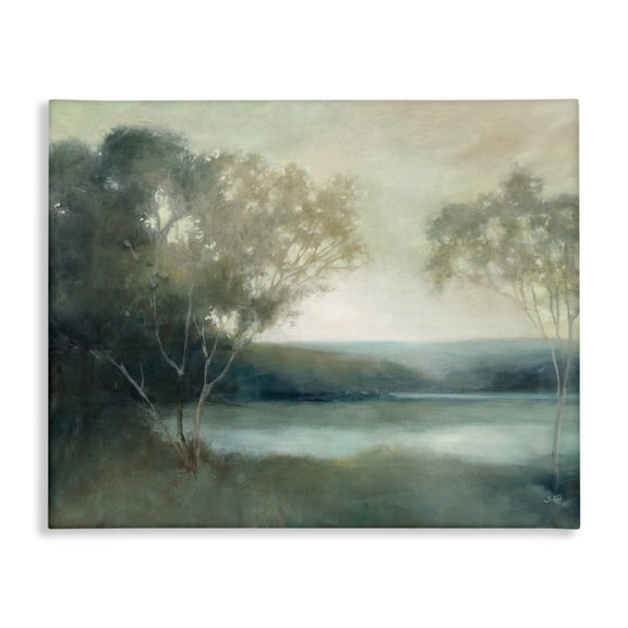 Stupell Industries Peaceful Early Lake Canvas Wall Art design by Julia Purinton, 16 x 20