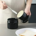 thumbnail image 5 of SWEEJAR Porcelain Butter Keeper Crock, French Butter Dish with Water Line, Ceramic Butter Container for soft butter (Black), 5 of 6