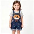 thumbnail image 2 of FSYBOA Girls Jeans Overalls Size 12-18Months, Above the Knee Fashion Casual Adjustable Shoulder Straps Kids Denim overalls Blue, 2 of 6