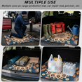 thumbnail image 5 of Yspwyqan Car Trunk Mat, 29" x 39" Universal Size, Teal Boho Mandala Grip Base Anti-Skid Cargo Liner, Seasonal Resistant Auto Interior Accessory Fit for Most Sedans SUVs Wagons, 5 of 7
