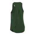 thumbnail image 5 of Kureaily Sleeveless Racerback Women's Sports Running Tailcoat Beauty Back Fitness Top Split Loose Yoga Cover Up Summer Scoop Neck Tank Top, 5 of 6