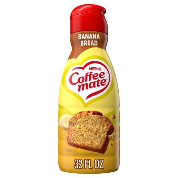 Coffee mate Banana Bread Flavored Creamer, Liquid Coffee Creamer Non Dairy, Iced Coffee Creamer 32 fl oz