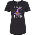 thumbnail image 3 of Inktastic If the Hat Fits Halloween Witch Hat and Bats Women's T-Shirt, 3 of 5