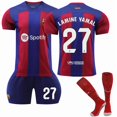 thumbnail image 1 of 23-24 Barcelona Home Kids' Football Shirt No. 27 Yama 1- Perfect, 1 of 2