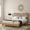 thumbnail image 4 of Zinus Amelia 41" Wood Platform Bed Frame with Upholstered Headboard, Queen, 4 of 10