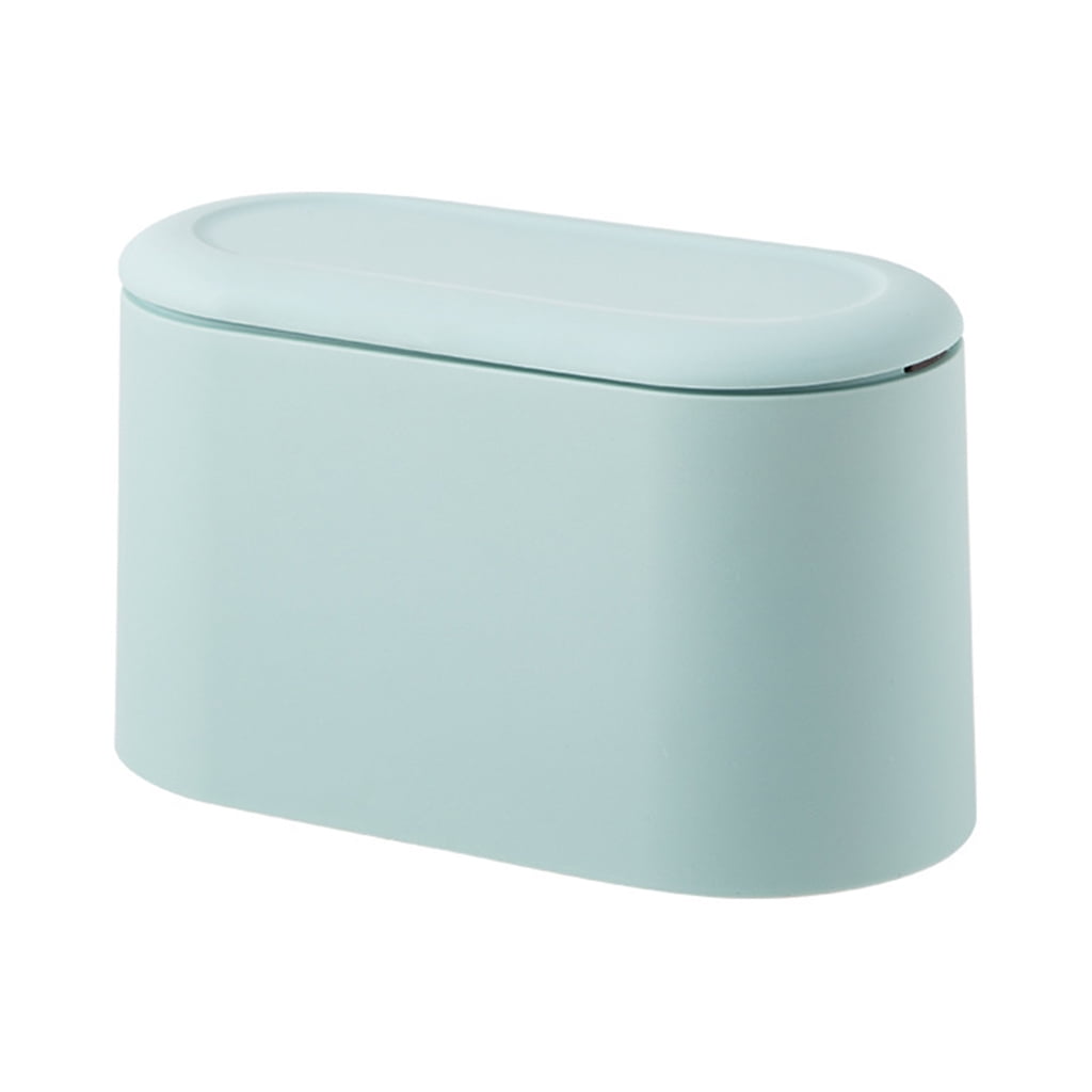 Practical Mini Desktop Trash Can Tabletop Waste Bin with Lid Countertop Garbage Basket Trashbox