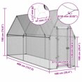 thumbnail image 2 of vidaXL Chicken Cage Silver 400x100x190 cm Galvanised Steel, 2 of 5