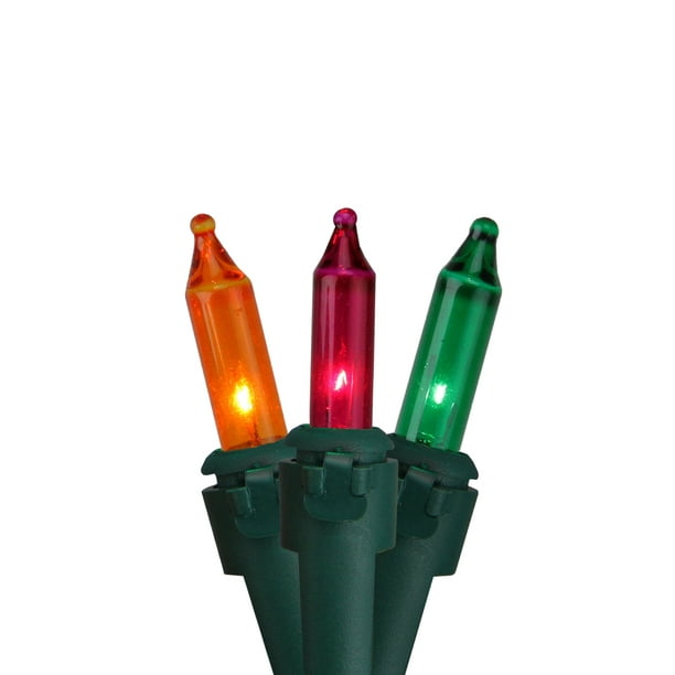 100ct Multi-Color Mini Mardi-Gras Light Set 21.75ft Green Wire ...
