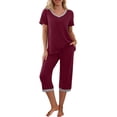 thumbnail image 4 of Sleepwear Polyester Pajamas Cropped Trousers For Home ANGGREK Ropa, 4 of 6