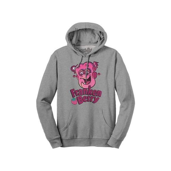 Tee Luv Men's Franken Berry Monster Cereal Logo Hoodie (L)