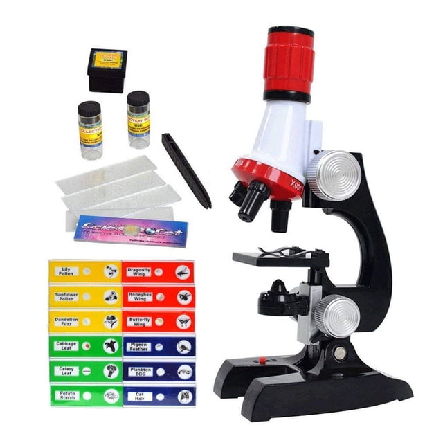 Kit LED para principiantes de Microscope Little World 100X 400X 1200X