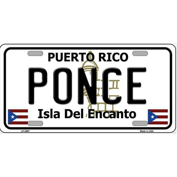 Ponce Puerto Rico Novelty Metal License Plate Smart Blonde LP-2867