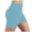 Blue, variant on Noric Women's High-Waisted Yoga Shorts Tummy Control with Pockets Soft Workout Cycling Shorts