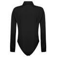 thumbnail image 5 of DPOIS Women's Long Sleeve Button Down Shirts Work Office Bodysuit Shirt Blouse Black XXL, 5 of 6