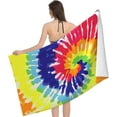 thumbnail image 3 of Yibo Tie Dye Bath Towel Quick Dry Pool Towel Lightweight Shower Towel for Bathroom Outdoor Swimming, 3 of 9