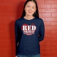 thumbnail image 4 of RED Friday Remember Everyone Deployed Women's Long Sleeve T-shirt Until They All Come Home Military US Flag American Patriot, 4 of 7
