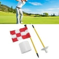 thumbnail image 4 of Juego de copas con agujero de bandera de Pin de Golf para Mini Putting Green Flagstick Yard Practice Supplies Portable 2 Section desmontable White Red Grid NikouMX Deportes, 4 of 8
