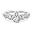 thumbnail image 4 of IGI Certified 3 Carat Pear Shape Lab Grown Diamond Engagement Ring | 14K White Gold | Frances Side Stone Diamond Ring | FG-VS1-VS2 Quality Friendly Diamonds, 4 of 6