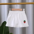 thumbnail image 2 of Kogui Girls Athletic Shorts Toddler Boys Girls Shorts Baby Kids Summer Casual Thin Elastic Waist Beach Short Pants Bottoms 3T 4T (White,3-4 Years), 2 of 4