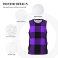 thumbnail image 3 of Rocae Purple Buffalo Plaid for Men's Basketball Jersey Lightweight and Breathable Athletic Tank Top,Quick-Drying Sports Jersey 3X-Large, 3 of 9