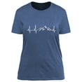 thumbnail image 4 of XCHQRTI Mountain Heartbeat Tshirt Graphic Tees Women Ladies Tee Shirts Short Sleeve, 4 of 9