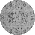 thumbnail image 1 of Ahgly Company Indoor Round Abstract Gray Modern Area Rugs, 3' Round, 1 of 4