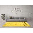 thumbnail image 3 of Ahgly Company Machine Washable Indoor Rectangle Solid Yellow Modern Area Rugs, 8' x 12', 3 of 4