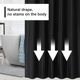 thumbnail image 4 of Cortina De Baño Tela, Cortina De Ducha con 12 Ganchos, Cortinas de Regadera Antimoho Impermeable y Antibacteriano, Ojales De Metal, Duradero, Adecuado para El Hogar, Hotel, Negro, 4 of 4