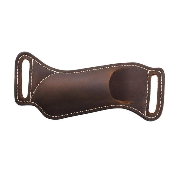 Rushawy Belt Sheath PU Leather Knife Holder Pouch Knife Holster for Outdoor,Father's Day brown