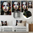 thumbnail image 4 of Designart "Acrylic Portrait of a Woman II" Fashion Woman Metal Art Print, 4 of 5