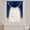 Blue, variant on Velvet Valance Curtains for Small Windows, 39 Inch Wide Single Panel Rod Pocket Decorative Drapes with Tassels for Library Dining Room, Blue