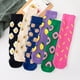 thumbnail image 2 of Calcetines de algodón de tubo medio con diseño de huevo y patatas fritas de aguacate, a juego con colores interesantes, calcetines de mujer de estilo europeo y americano, 2 of 6