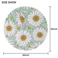 thumbnail image 2 of Round Tablecloth 60 Inch Daisy Floral Table Cover Wrinkle Free Fabric for Kitchen Dining Table, 2 of 5