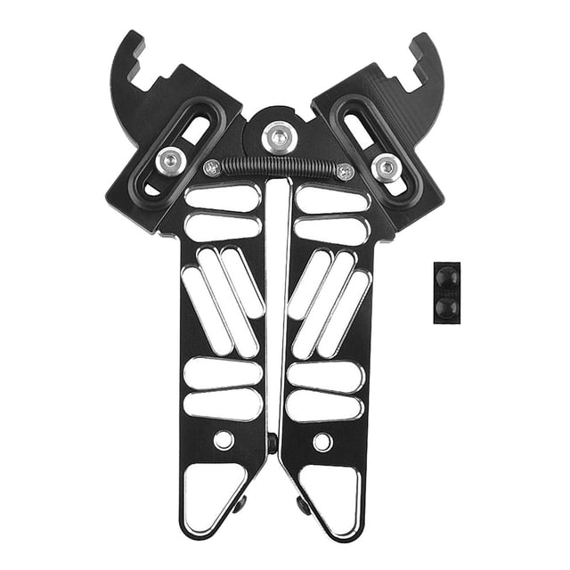 Support de Nœud Composé Pliant Portable en Alliage d'Aluminium Noir