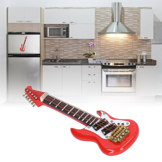 Imán de nevera de guitarra eléctrica imán de nevera en forma de guitarra para dibujo de niños pizarra magnética foto mapa imanes de oficina ANGGREK Otros